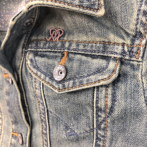 EUC MEXX embroidered back girls denim jacket - Picture 5 of 10
